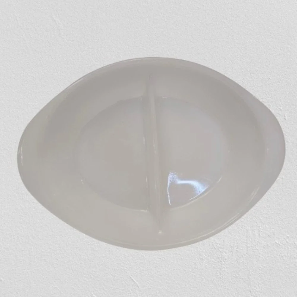 VINTAGE  GlasBake Milk‎ Glass  Divided Bake Serving Dish J-2352  12